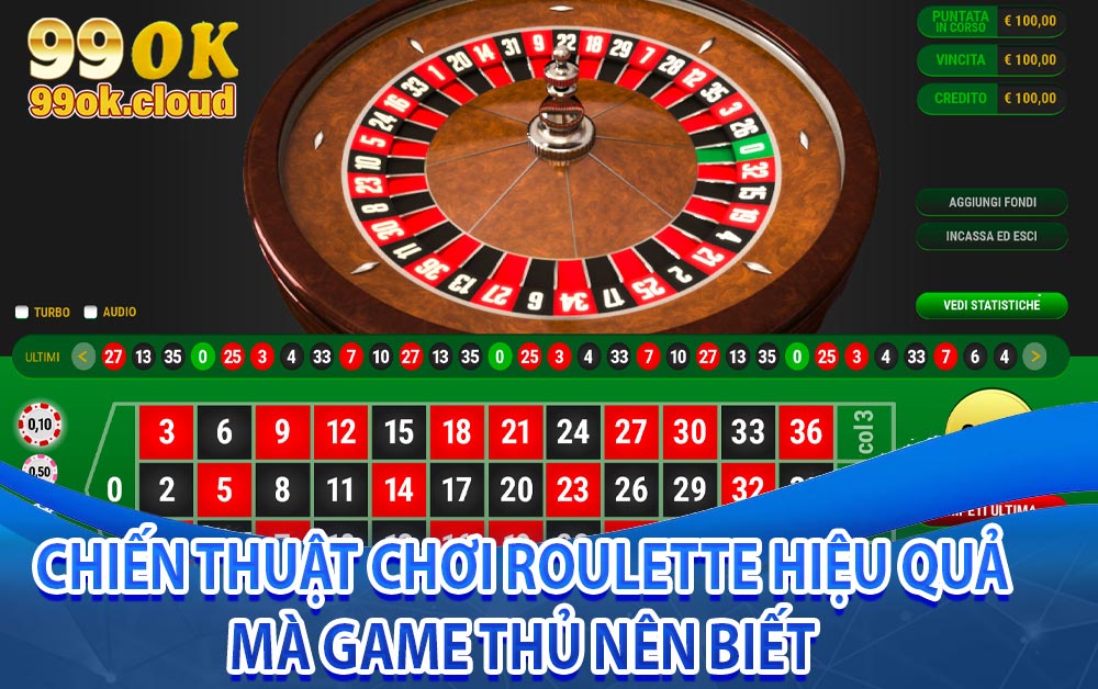 Chiến thuật chơi Roulette hiệu quả mà game thủ nên biết 